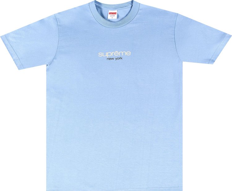 تي شيرت Supreme Classic Logo 'Light Slate' باللون الأزرق