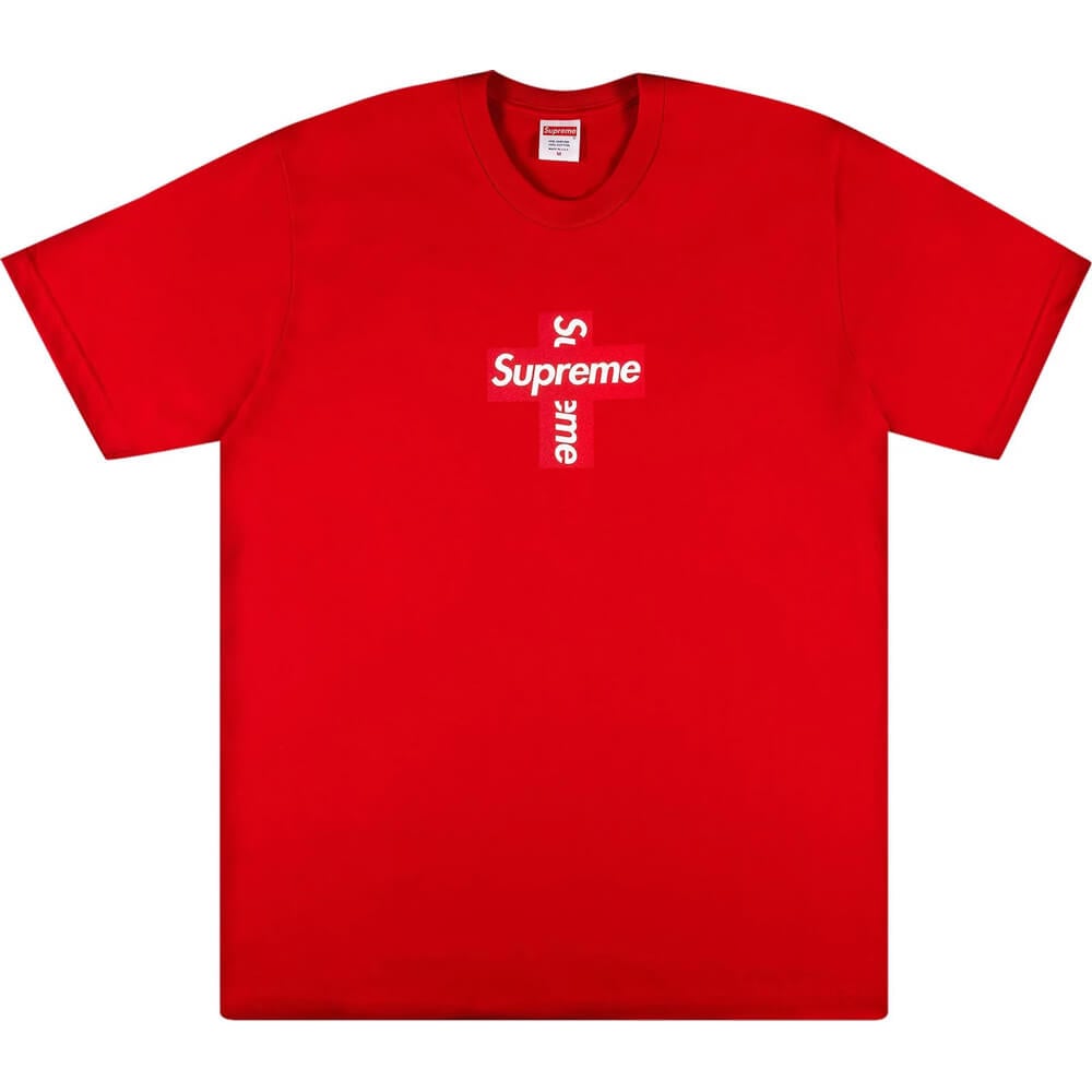 تي شيرت Supreme Cross Box باللون الأحمر