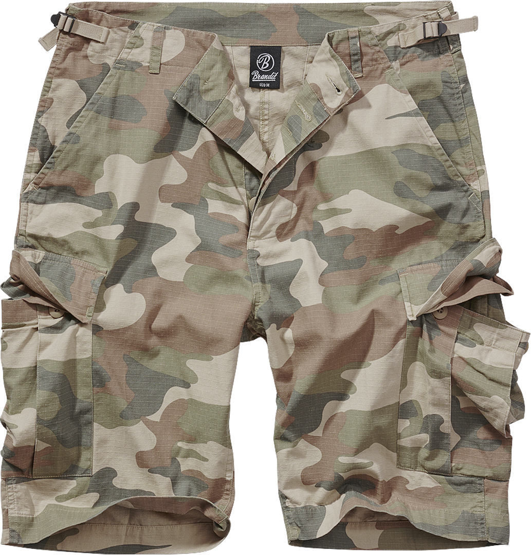 Brandit BDU Ripstop Shorts with Adjustable Waist, Camouflage