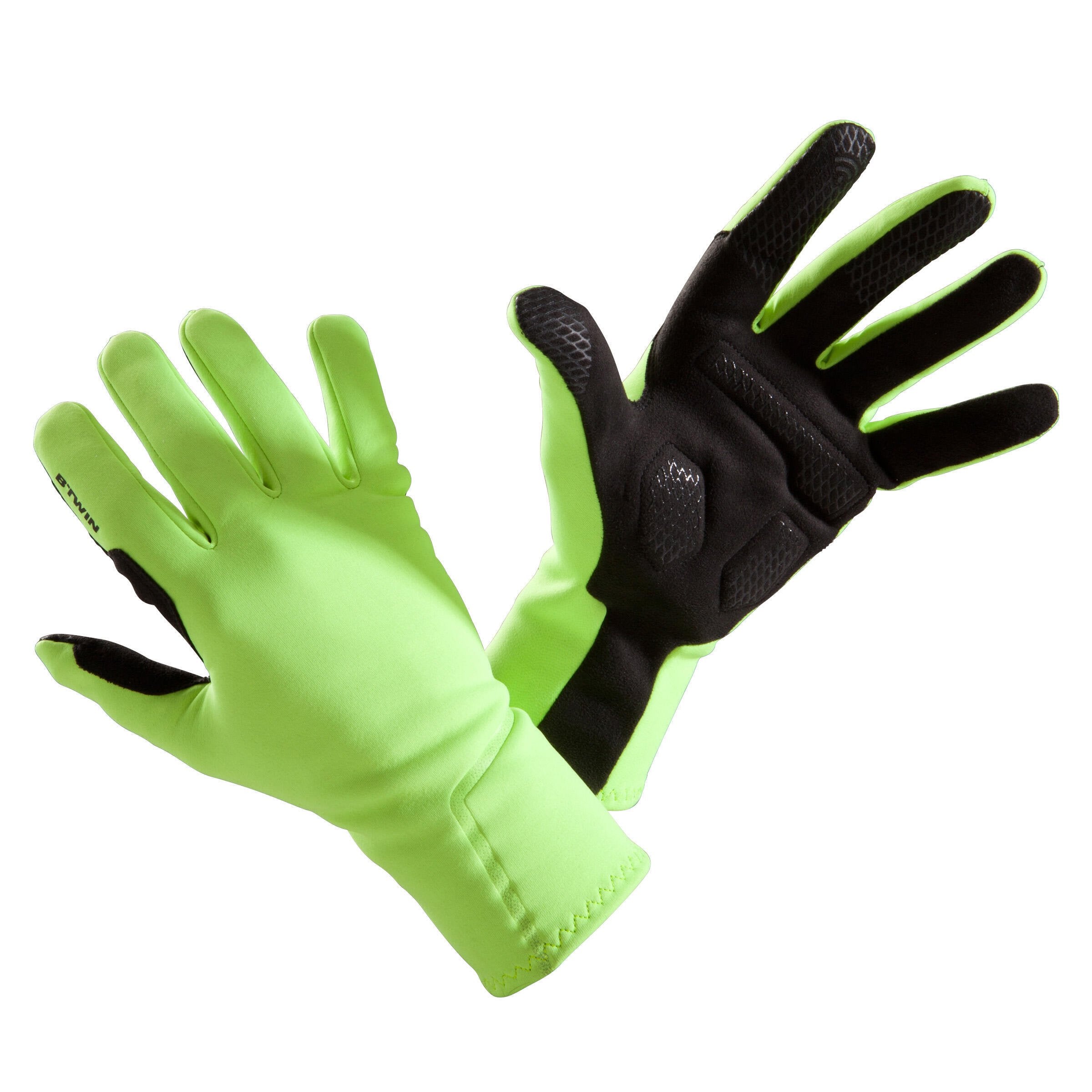 Cycling gloves demi-season black 500 Triban