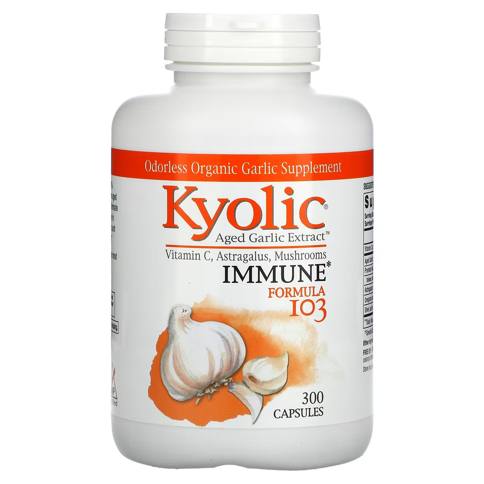 Kyolic, Composition No. 103 to support immunity, 300 capsules