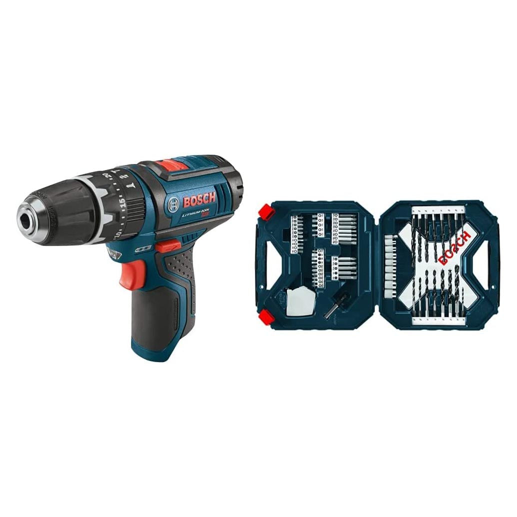 Impact drill/driver Bosch PS130N 12V Max (without battery) + Set of drills and bits Bosch MS4065 65 pcs