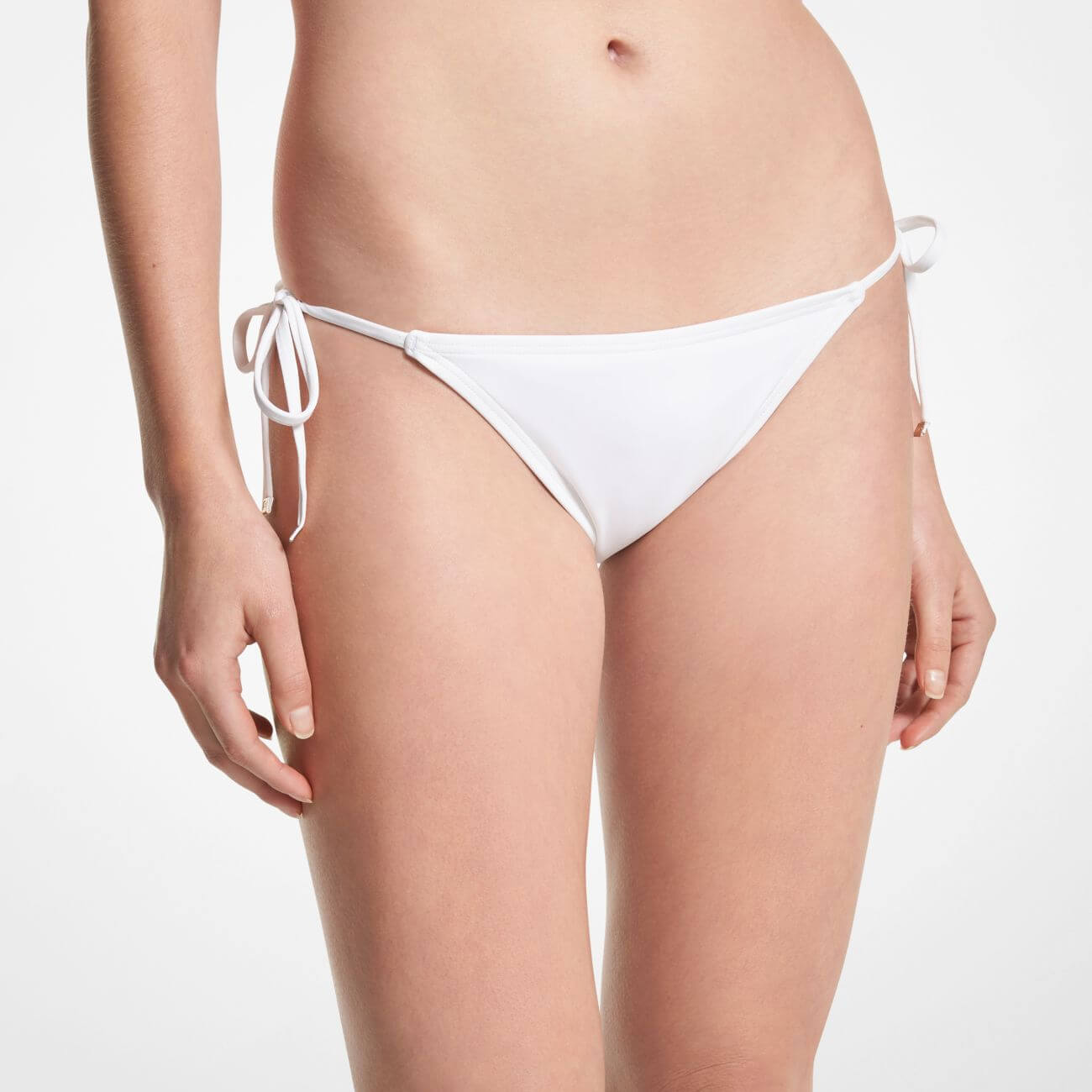 Michael Michael Kors Stretch Nylon Bottom Bikini Bottom, White