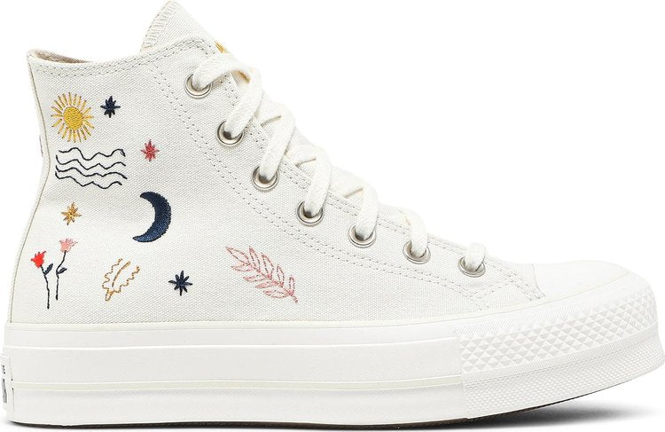 Sneakers Converse Wmns Chuck Taylor All Star Platform High Its Okay To Wander - Egret, cream