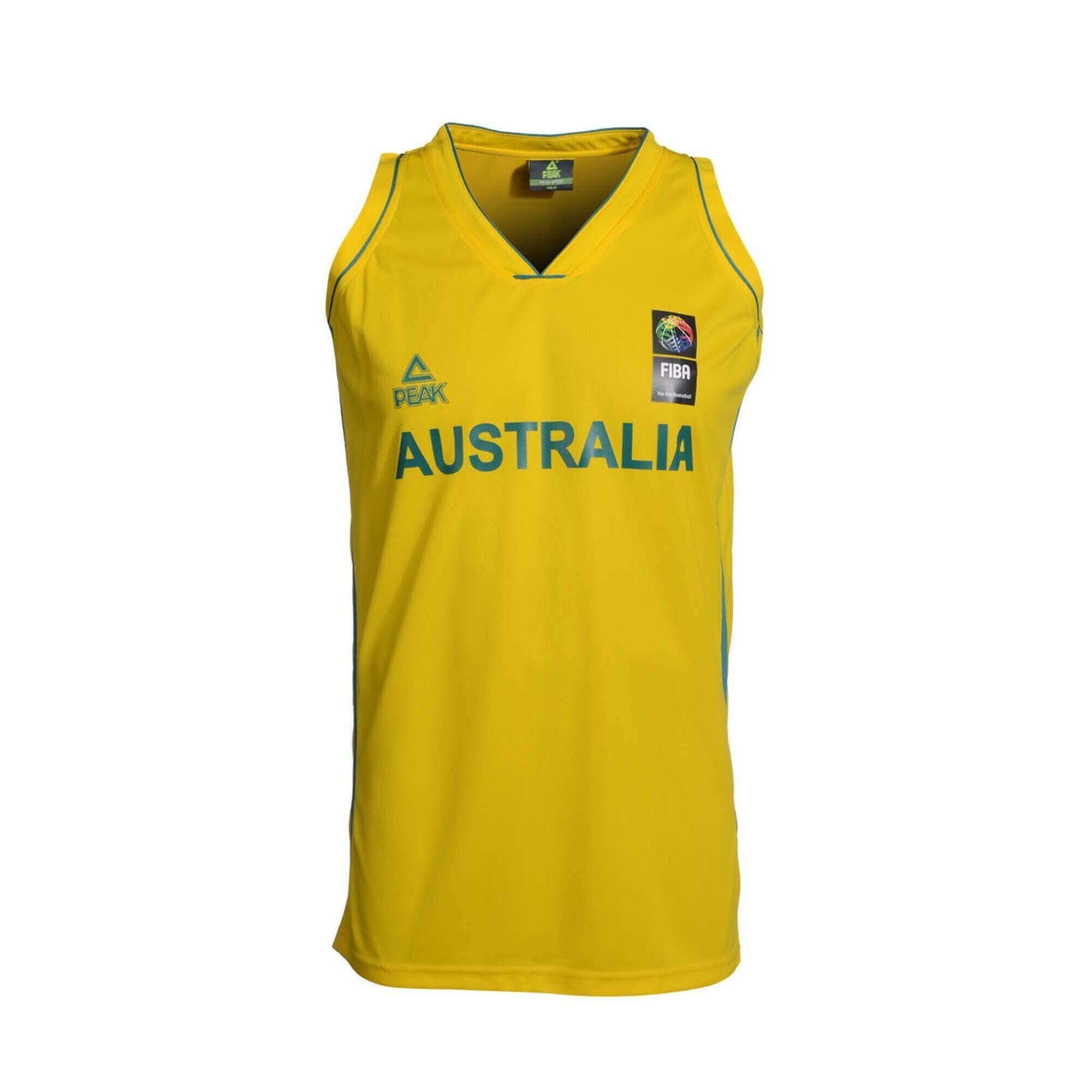 PEAK Australia unisex basketball jersey, yellow