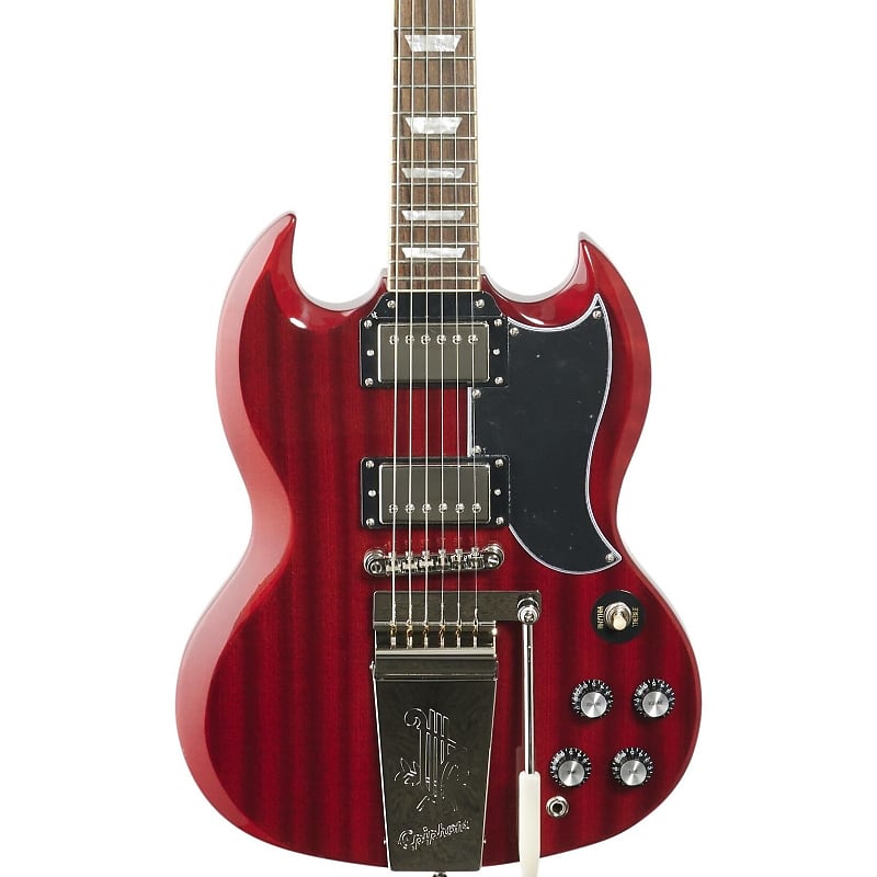 جيتار كهربائي Epiphone SG Standard 61 Maestro Vibrola، لون الكرز العتيق EISS61MVCNH1