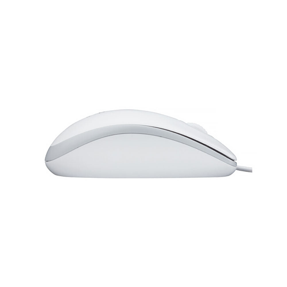 Logitech M100r Wired Mouse, White