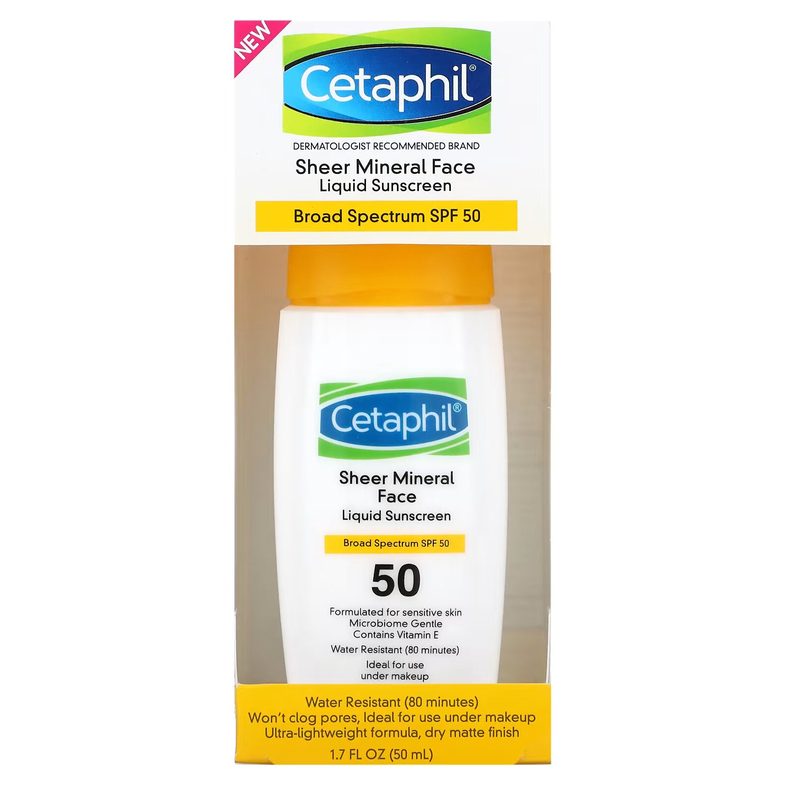 Sunscreen for face SPF 50 Cetaphil, 50 ml