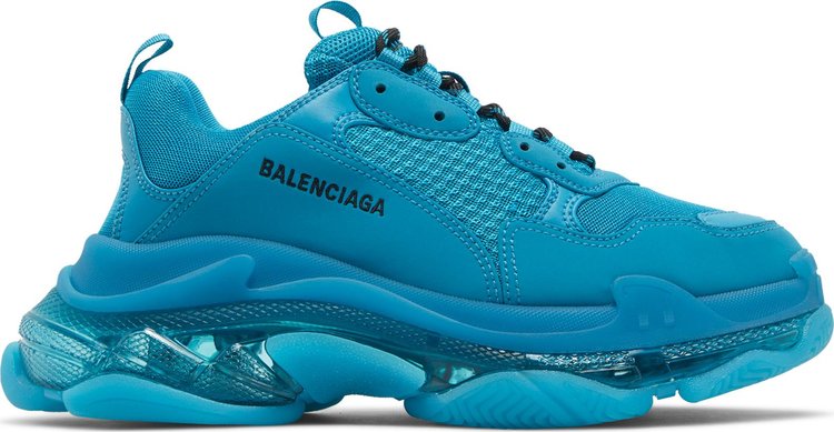 حذاء رياضي Balenciaga Triple S بنعل شفاف - أزرق