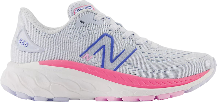 حذاء رياضي New Balance Fresh Foam X 860v13 Little Kid 'Moon Dust Neon Pink'، باللون الرمادي