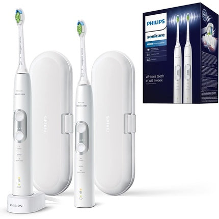 فرشاة الأسنان الكهربائية الصوتية Sonicare Protectiveclean 6100، بيضاء، Philips