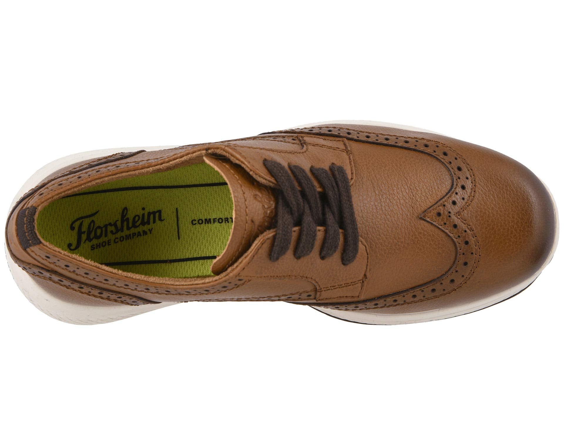 حذاء Oxfords Florsheim Kids Great Lakes Wing Tip Ox Jr. (للأطفال الصغار/الأطفال الصغار/الأطفال الكبار)