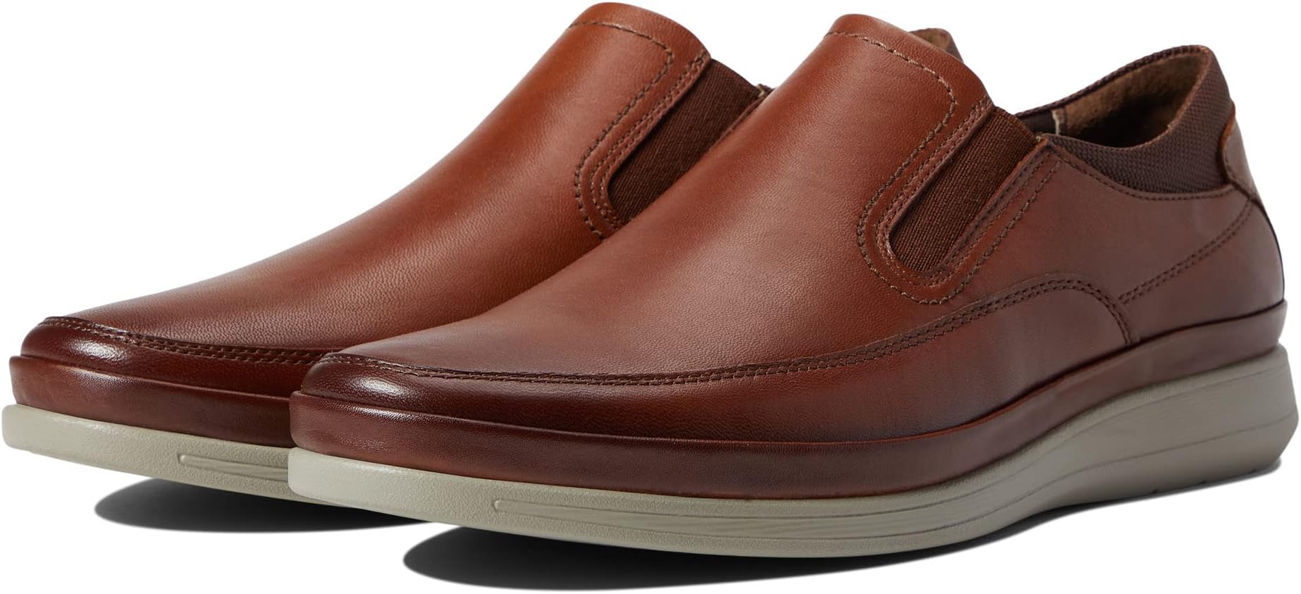 Motion Moc Toe Slip-On Florsheim Loafers, Cognac Smooth 1