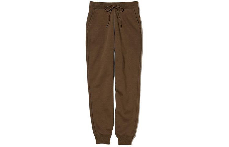 Women's knitted sweatpants brown Uniqlo