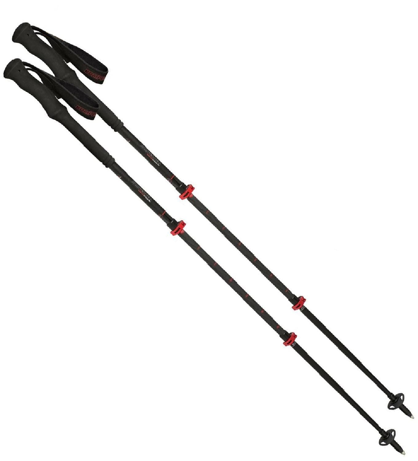 Carbon C3 Pro Compact Trekking Poles - Komperdell Pair, Black