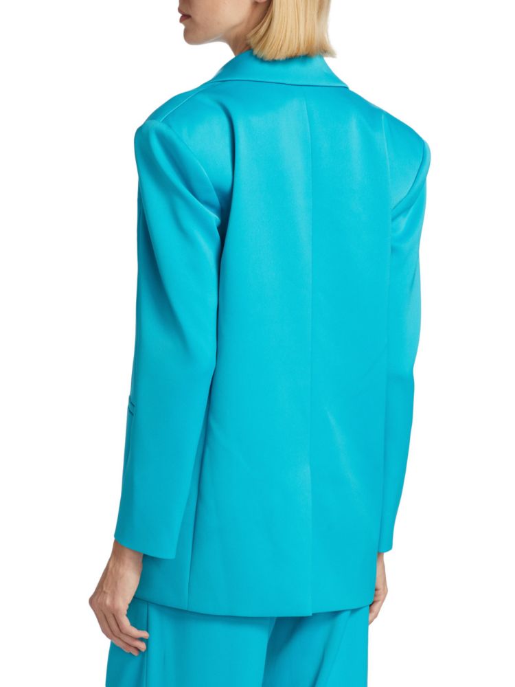 Shan Alice + Olivia Oversized Plain Jacket, Ocean