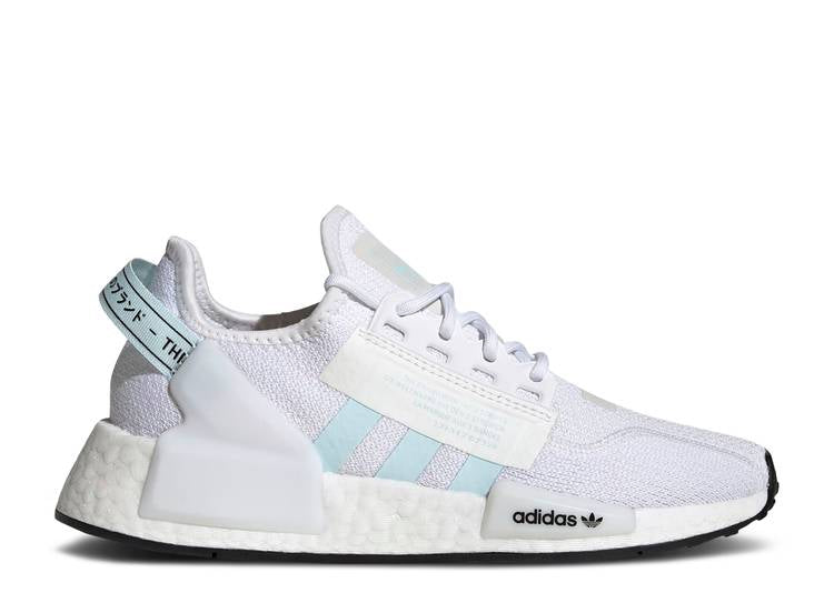 Adidas NMD_R1 V2 J 'WHITE ALMOST BLUE' sneakers, white