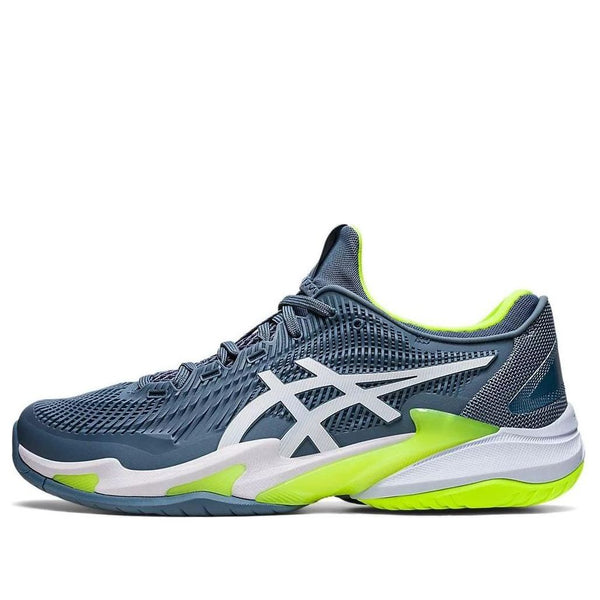 حذاء رياضي Asics Court FF 3 'Steel Blue Lime' باللون الأزرق