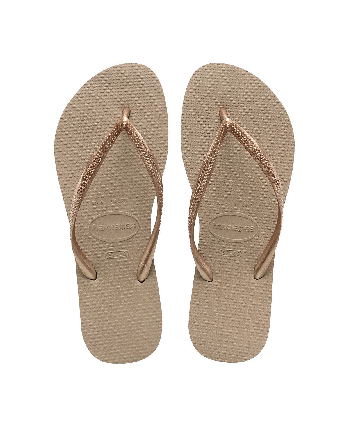 Women's narrow slides Havaianas, gold