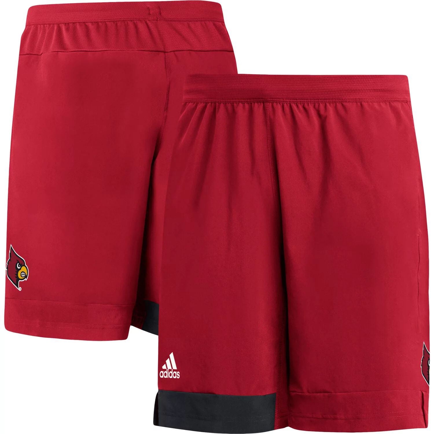 شورت تدريب رجالي من adidas Louisville Cardinals باللون الأحمر