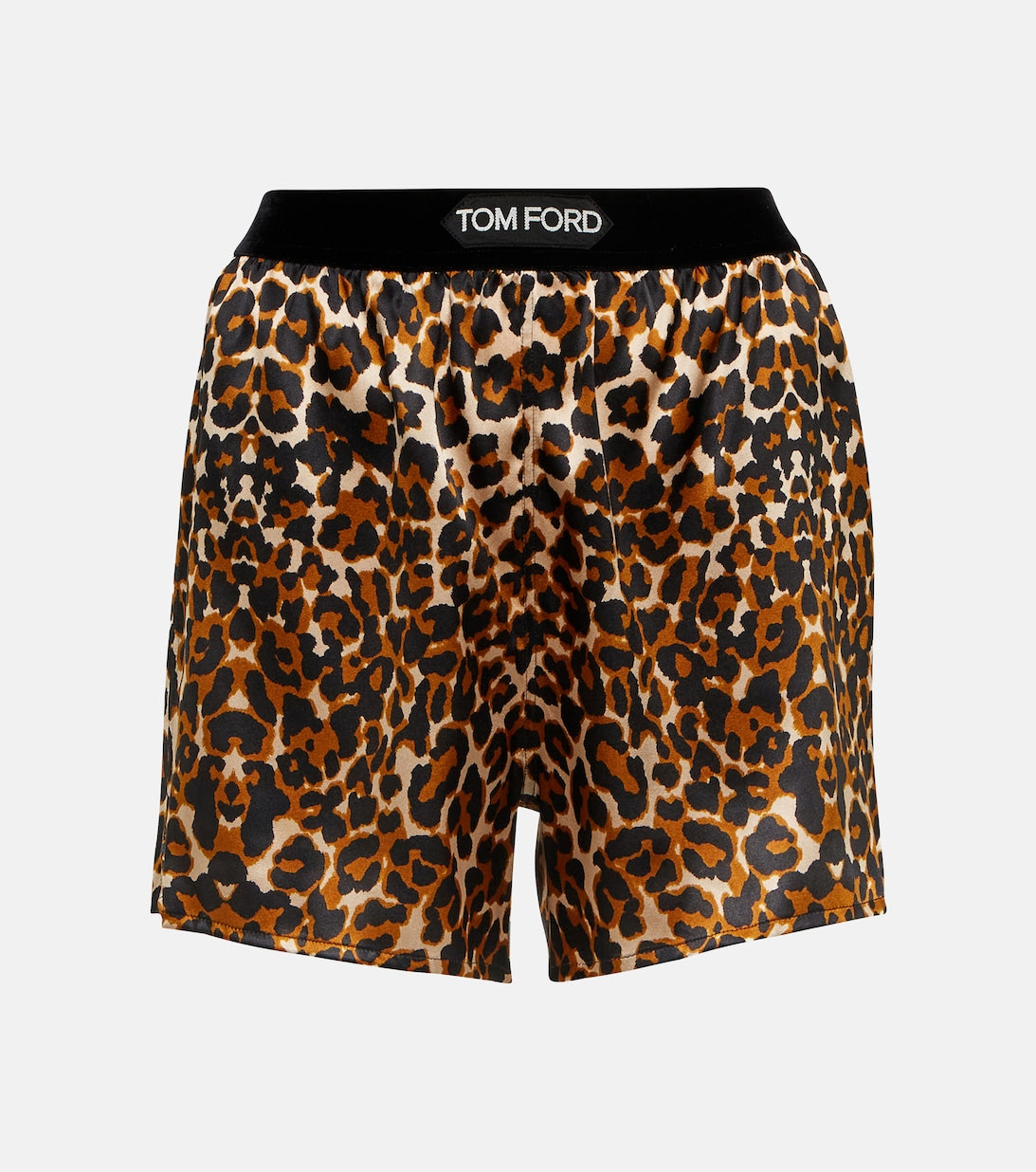 TOM FORD leopard print shorts, brown