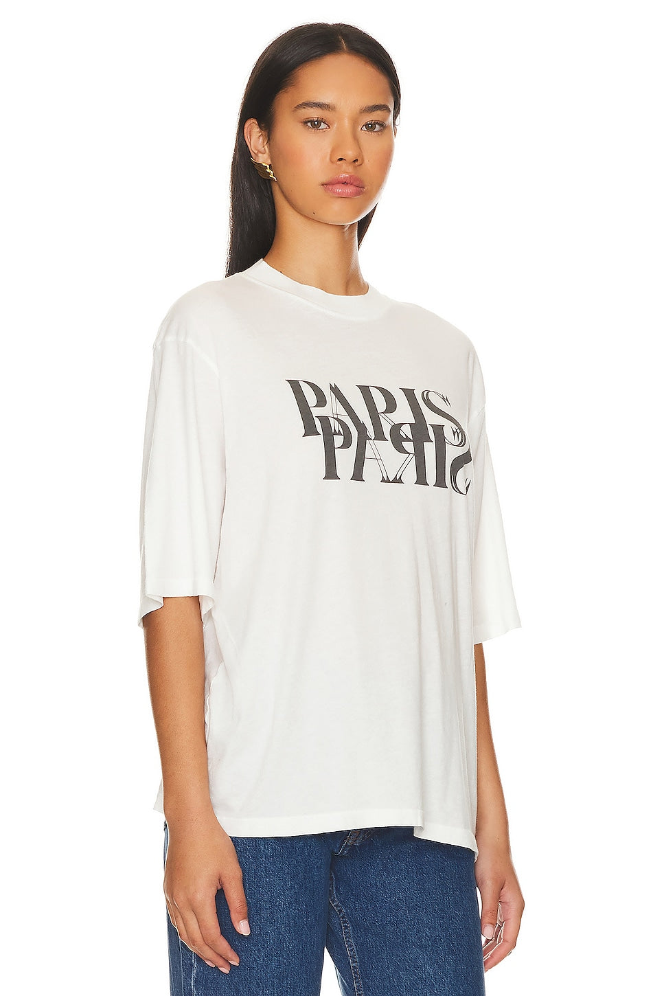 T-shirt ANINE BING Avi Paris, ivory