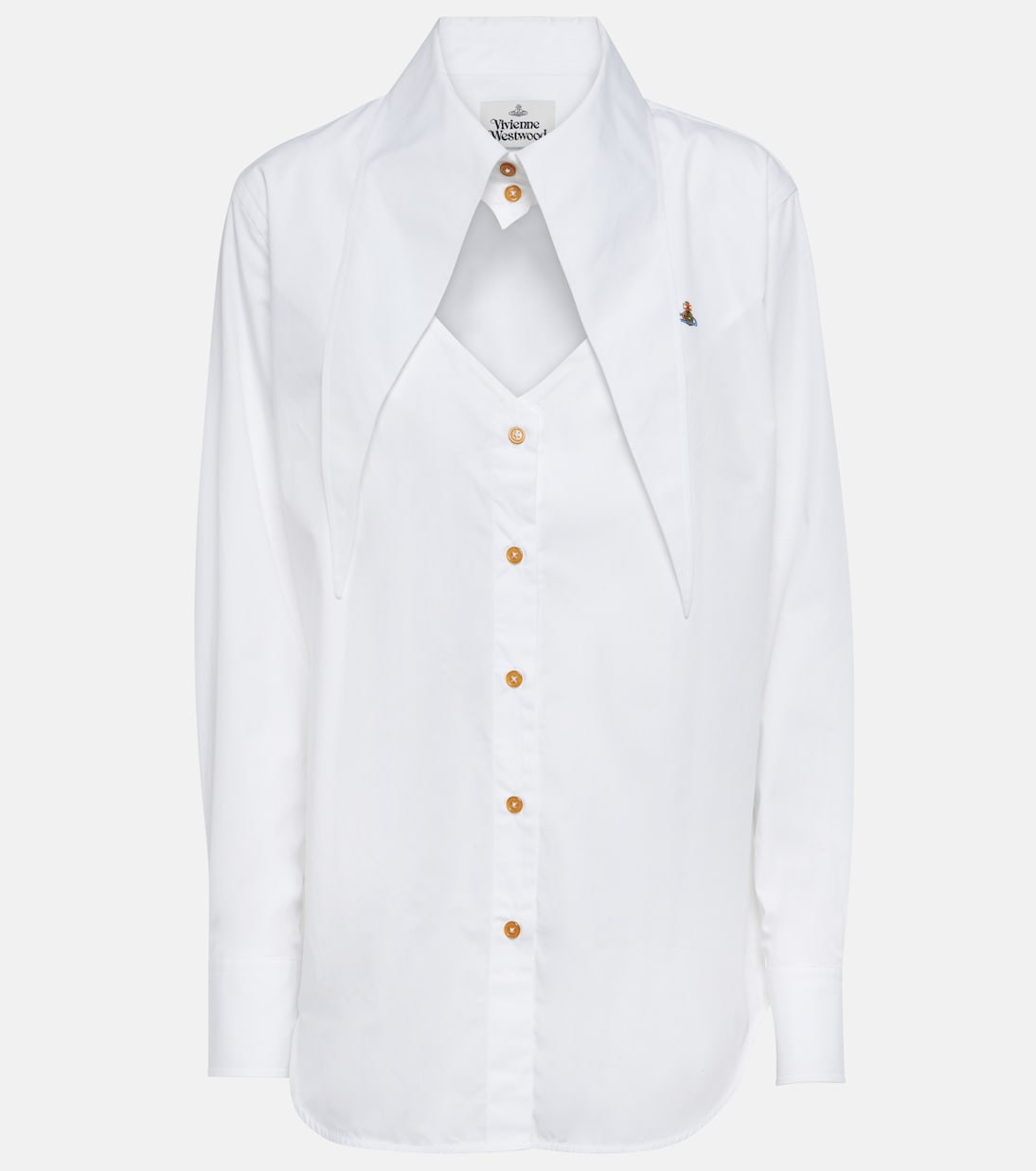 Vivienne Westwood Cotton Cutout Shirt, White