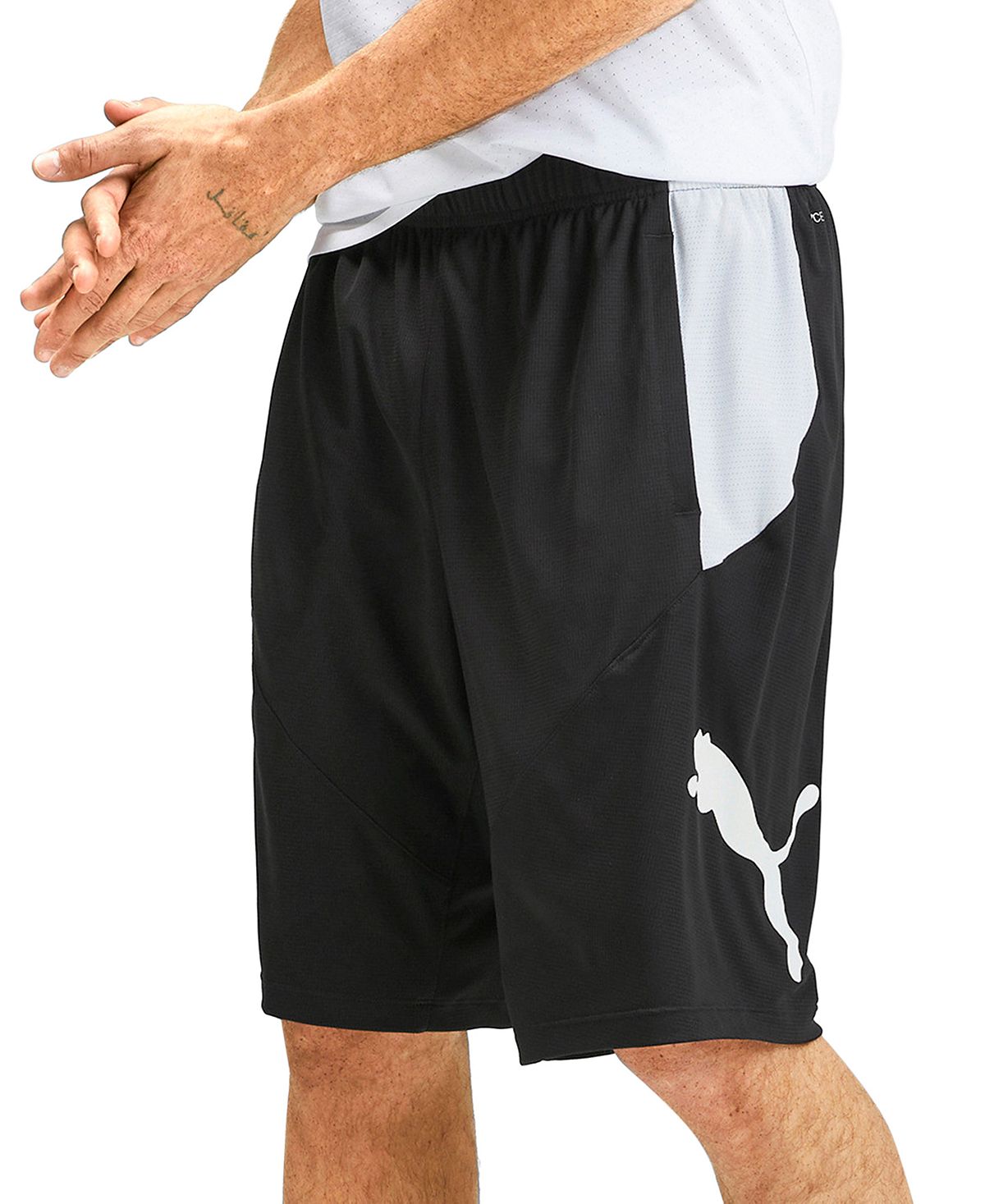 Puma Men's 10" Wide Moisture-Wicking Cat Training Shorts