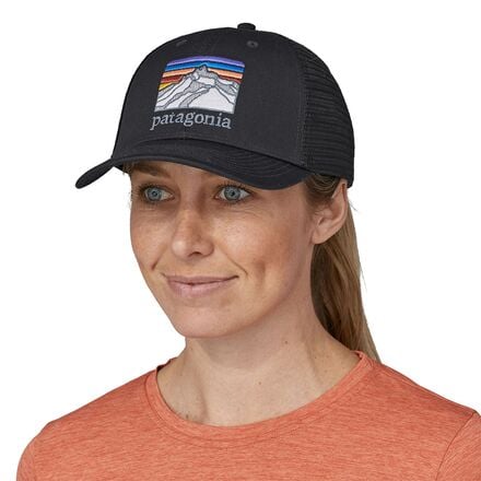 Line Logo Ridge LoPro Patagonia Trucker Cap, Black