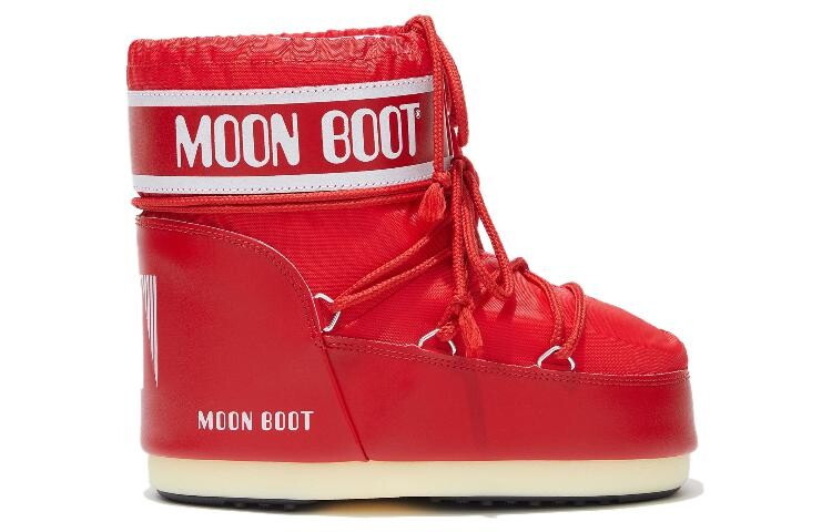 Moon Boot Unisex Winter Boots, Red and White