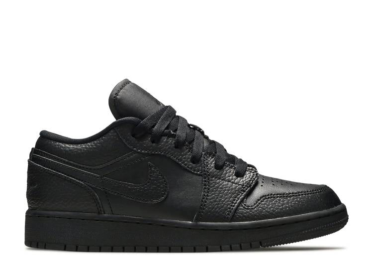 حذاء رياضي AIR JORDAN 1 LOW GS 'TRIPLE BLACK'، أسود