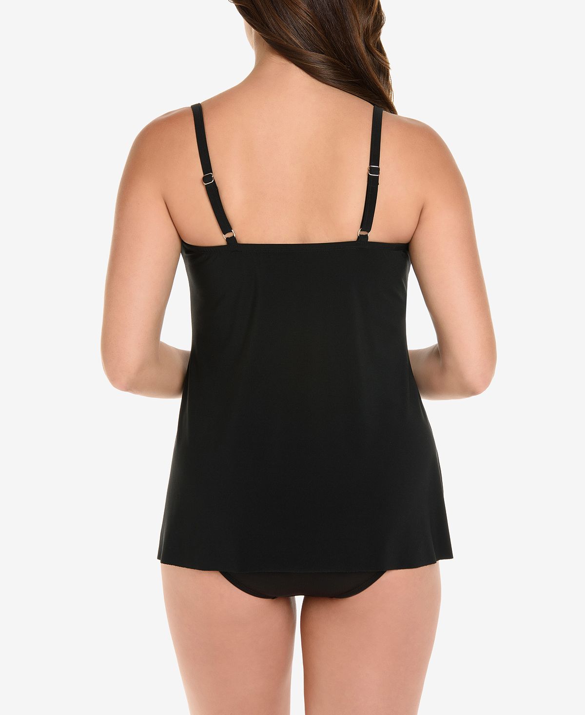 Rock Solid Marina Miraclesuit underwire tankini top, black