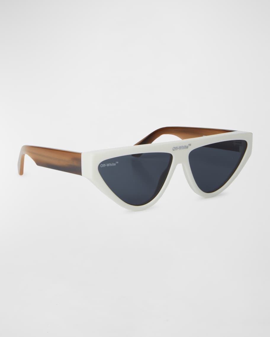 Gustav Logo-Bridge Contemporary Off-White Men's Sunglasses