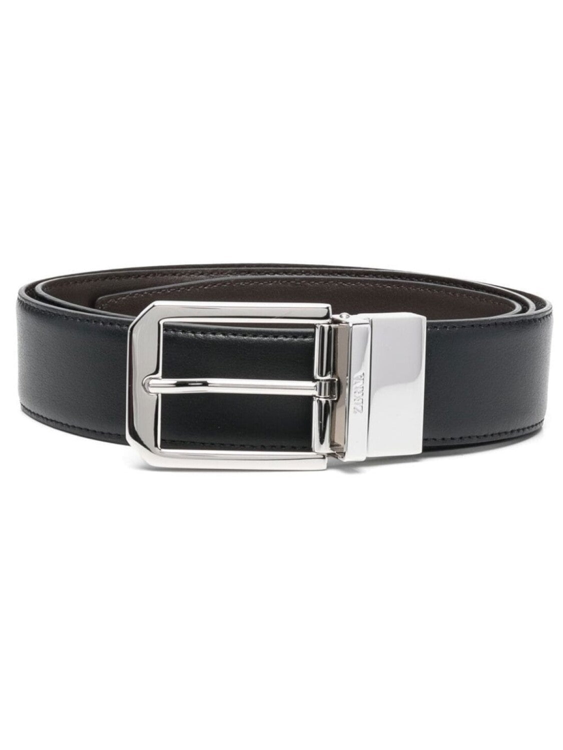 Zegna belt with buckle, black