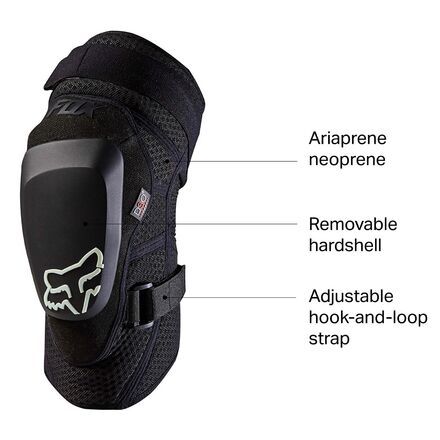 Pro D3O Fox Racing Knee Pad Release, Black