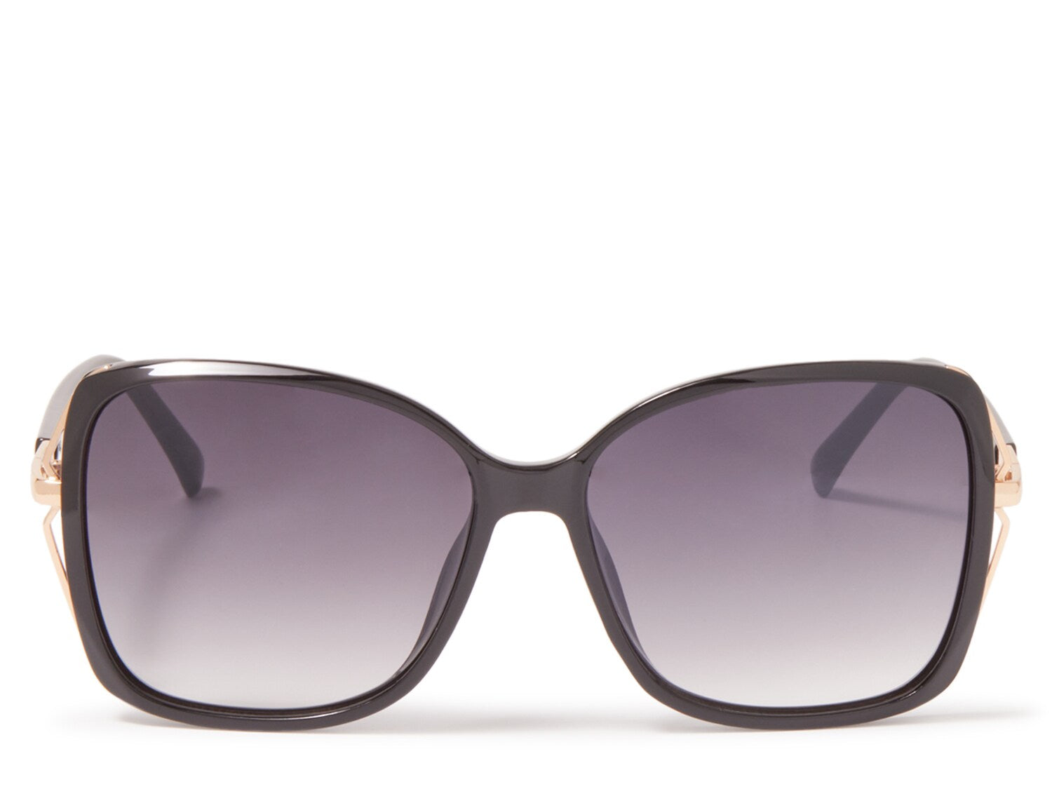 Kelly & Katie Monte Oversized Sunglasses, Black Gold