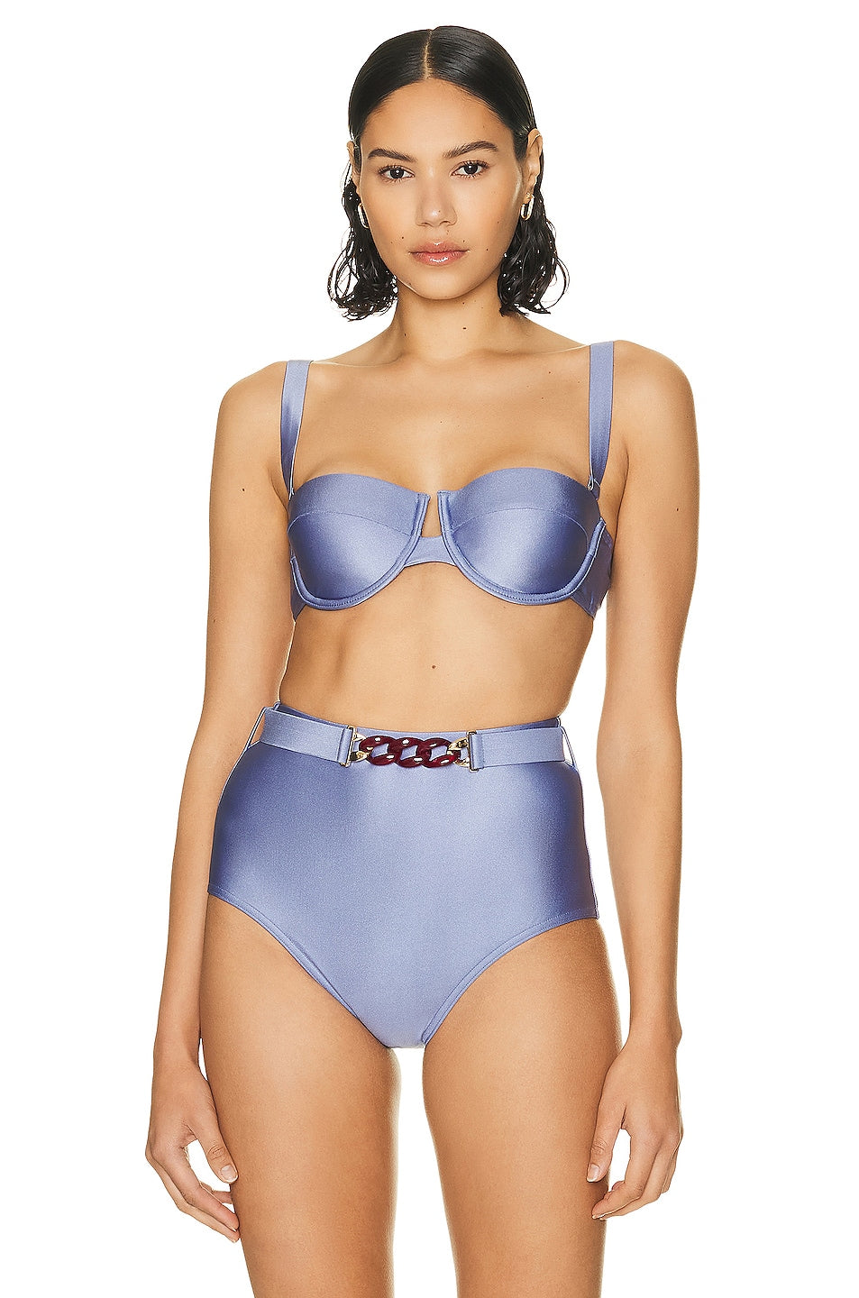 Zimmermann Circa Balconette Bra Bikini Top, Cornflower