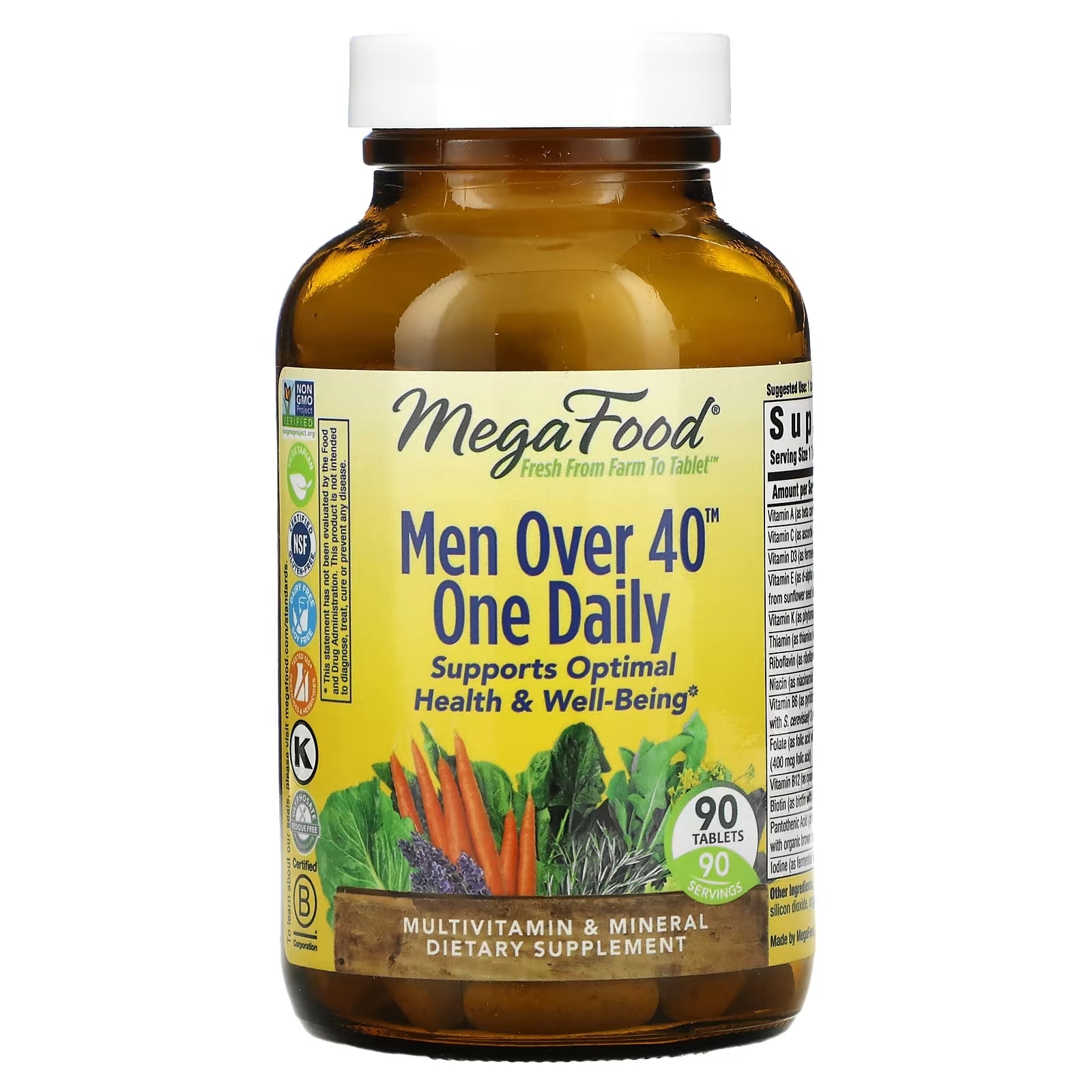 Multivitamins for Men Over 40 MegaFood, 90 tablets