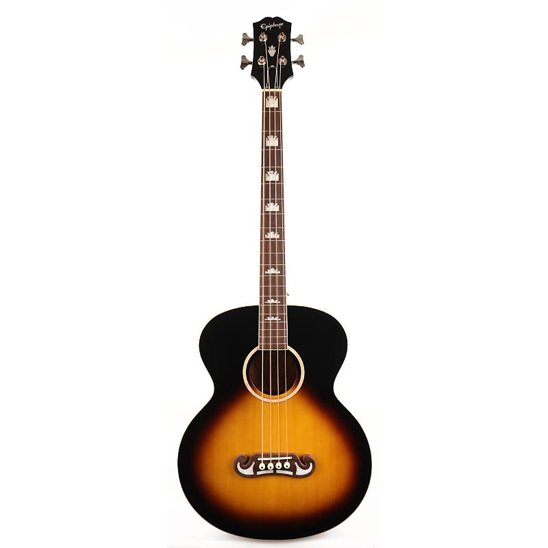 جيتار باس كهربائي Epiphone El Capitan J-200 Studio Acoustic-Electric Bass Aged Vintage Sunburst جيتار باس كهربائي Epiphone El Capitan J-200 Studio Aged