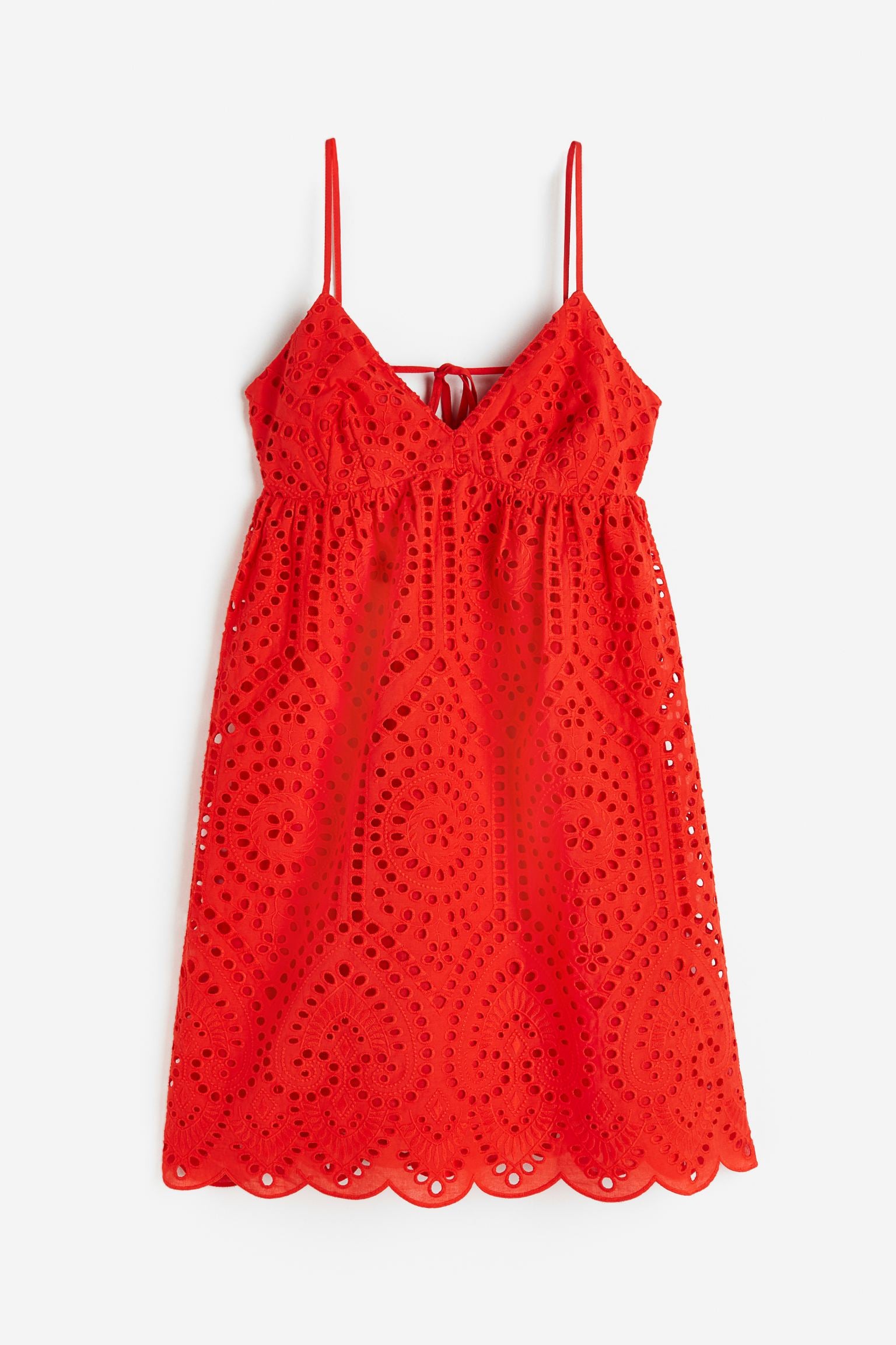 H&M Eyelet Embroidery dress, red