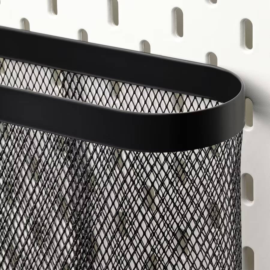 Ikea Skadis storage baskets, black