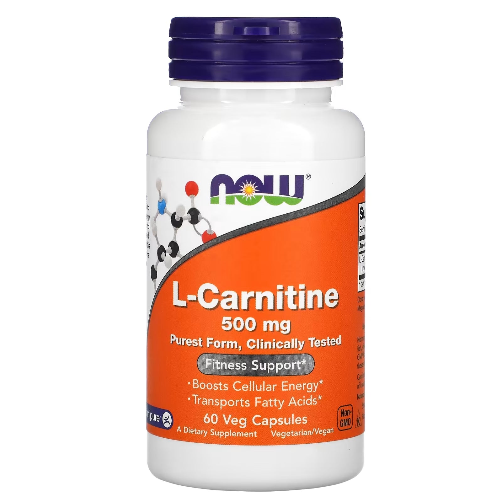 NOW Foods L-Carnitine، 60 كبسولة نباتية