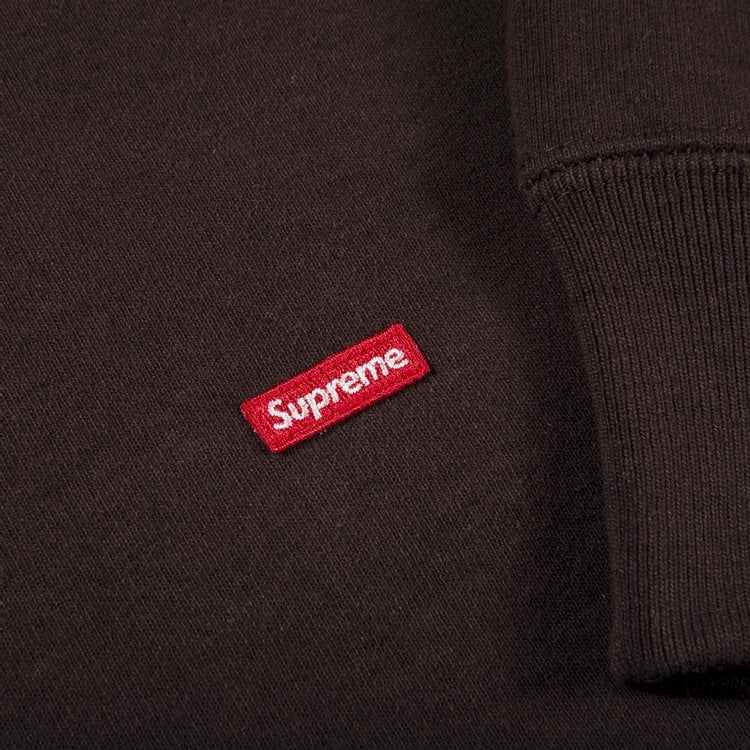 Supreme Small Box Crewneck 'Dark Brown' Sweatshirt, brown