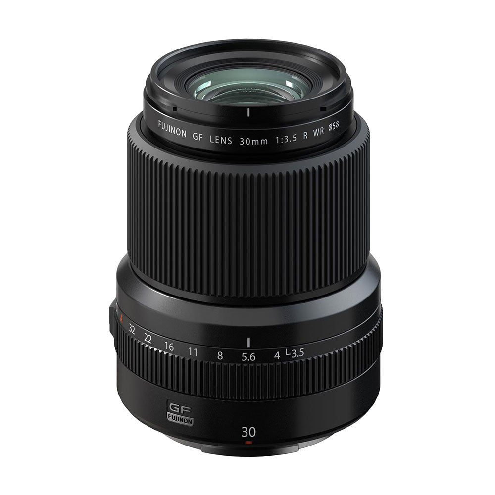 عدسة فوجي فيلم فوجينون GF 30mm f/3.5 R WR، باللون الأسود