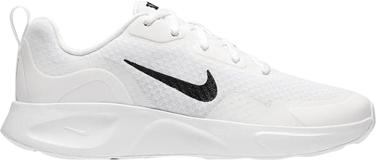 حذاء رياضي Nike Wearallday GS 'White Black' باللون الأبيض