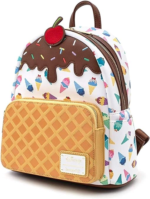 Loungefly Disney Princess Ice Cream All Over Print Mini Backpack, Multicolor