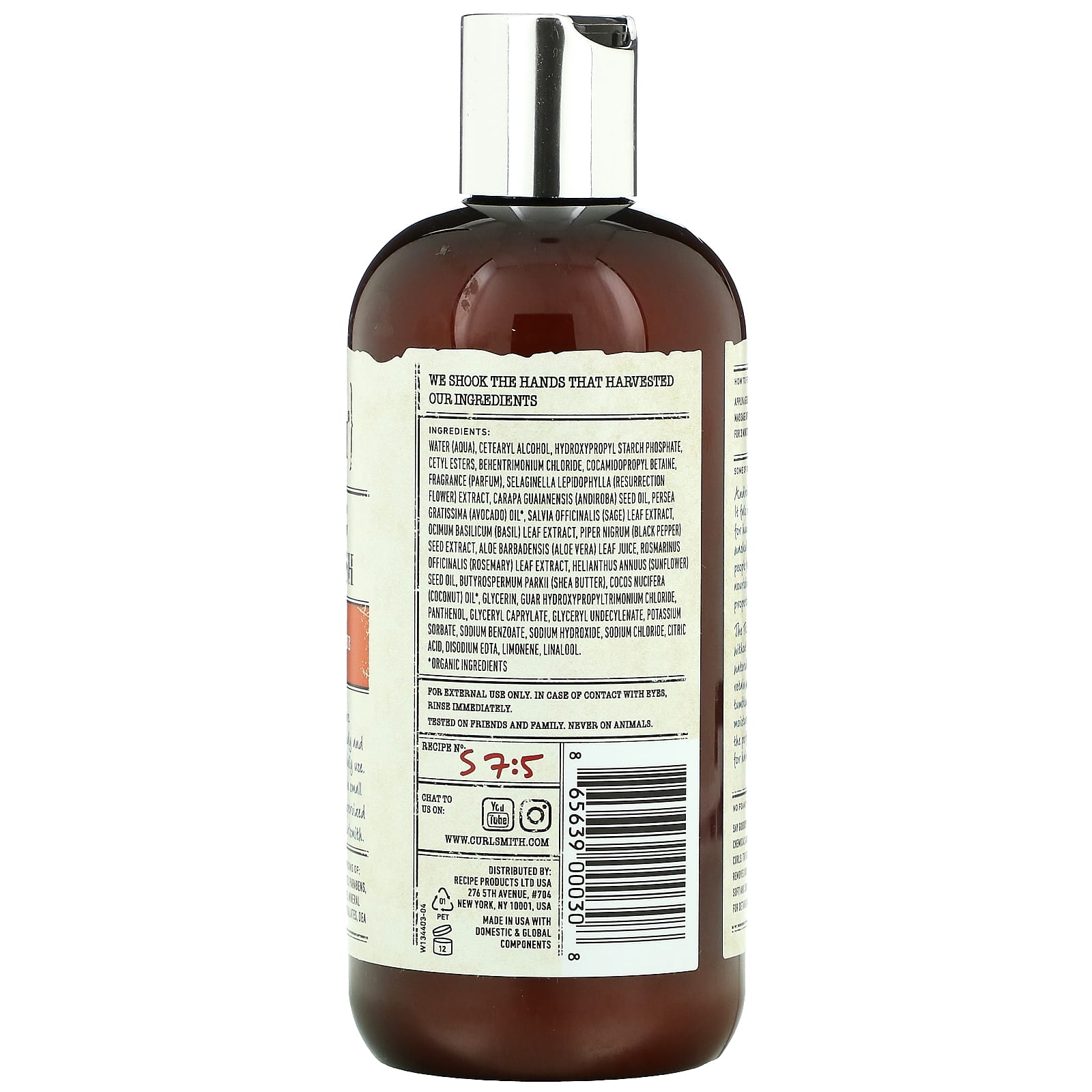 Curlsmith conditioner for all hair types, 355 ml