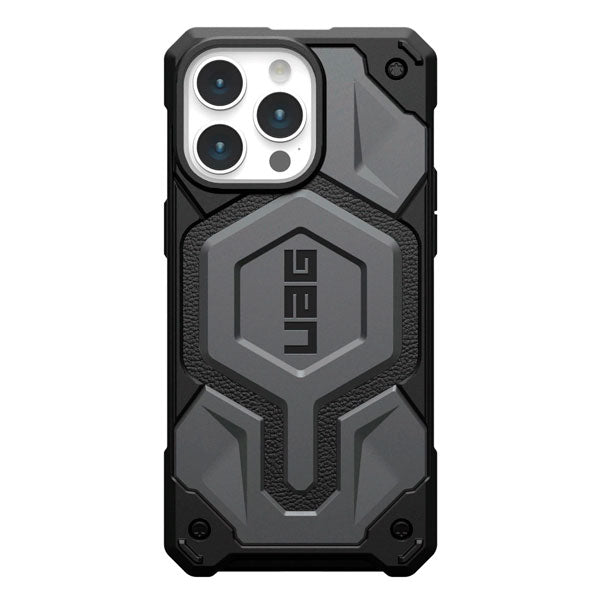 جراب UAG Monarch Pro لهاتف iPhone 15 Pro Max، شحن MagSafe، فضي