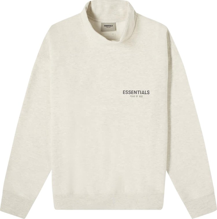 بلوفر أساسيات Fear of God Mockneck "Oatmeal"، كريمي