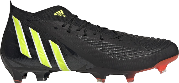 حذاء Adidas Predator Edge.1 FG 'Black Team Solar Yellow' باللون الأسود